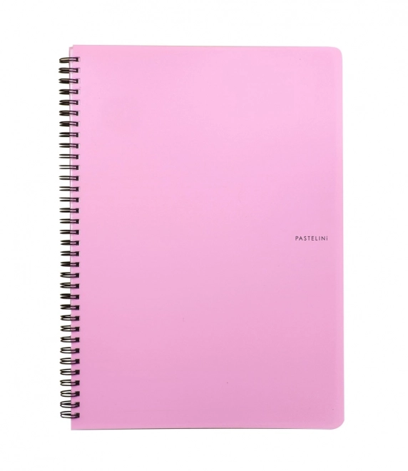 Pastelini pink twin wire notebook A4