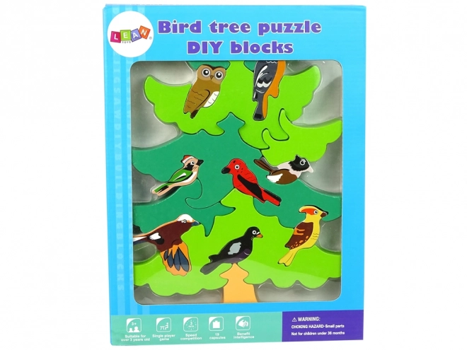 Wooden 3D Tree And Birds Puzzle