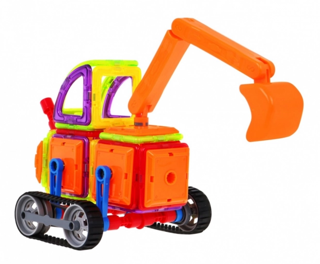 Magnetic Construction Blocks for Kids with Excavator Arm