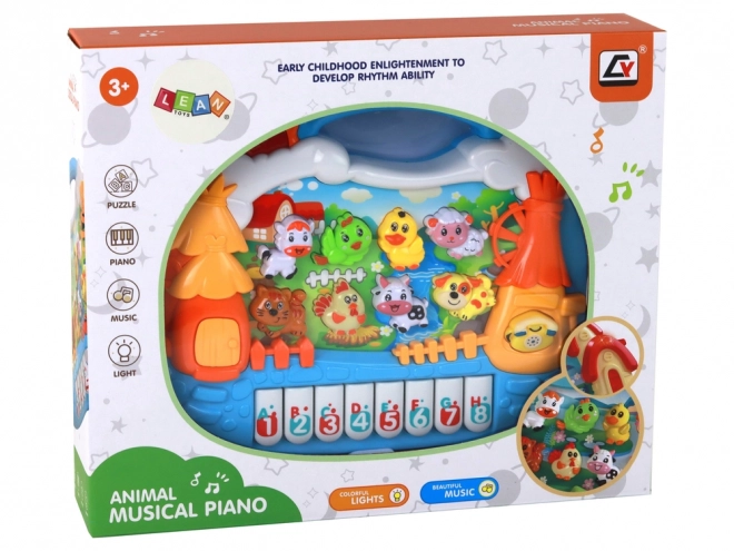 Educational Piano with Farm Animals Theme