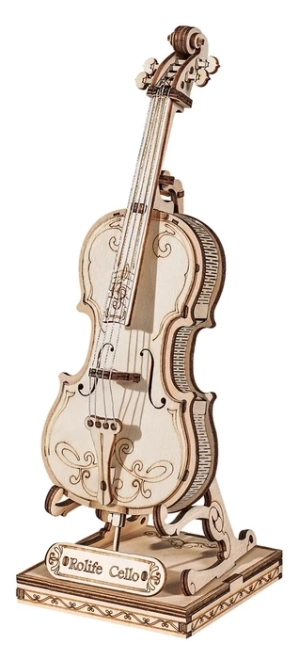 Robotic Wooden 3D Puzzle Cello