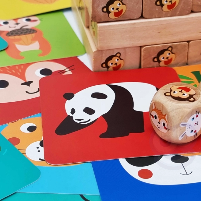 Wooden Game Jenga Animals TOOKY TOY