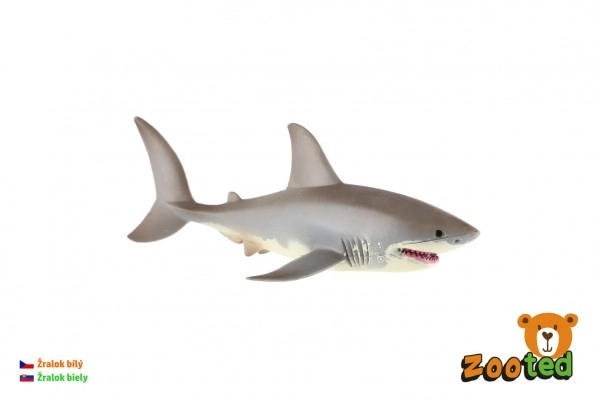 White Shark Plastic Toy 17cm in Bag