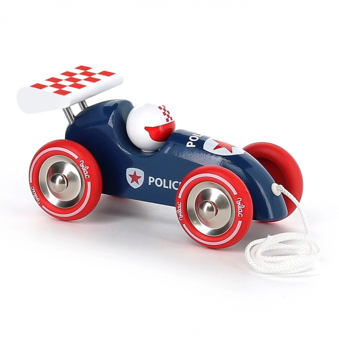 Vilac Pull-Along Race Car with Wing Police