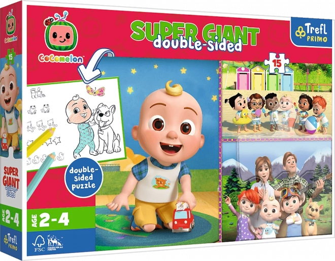 Cocomelon Double-Sided Puzzle: Fun Day with Friends Super Giant