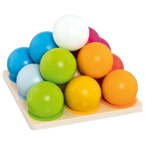 Goki color sorting and stacking sphere pyramid