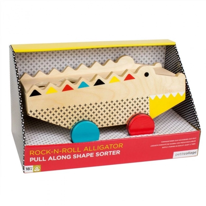 Wooden Alligator Pull Toy 2-in-1 by Petit Collage