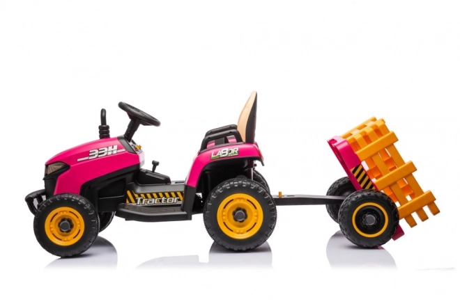 Battery Operated Pink Tractor