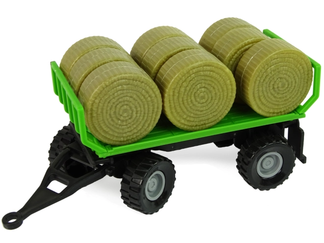 Detachable trailer with hay bales