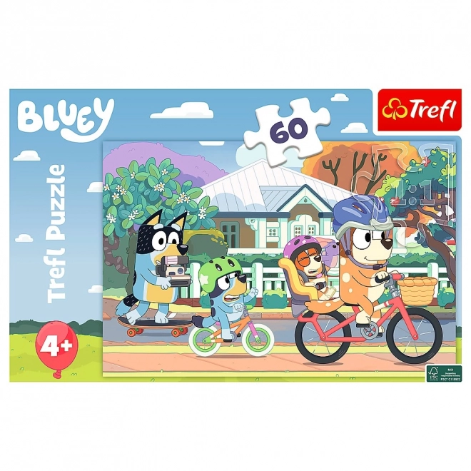 Cheerful Bluey 60-Piece Puzzle