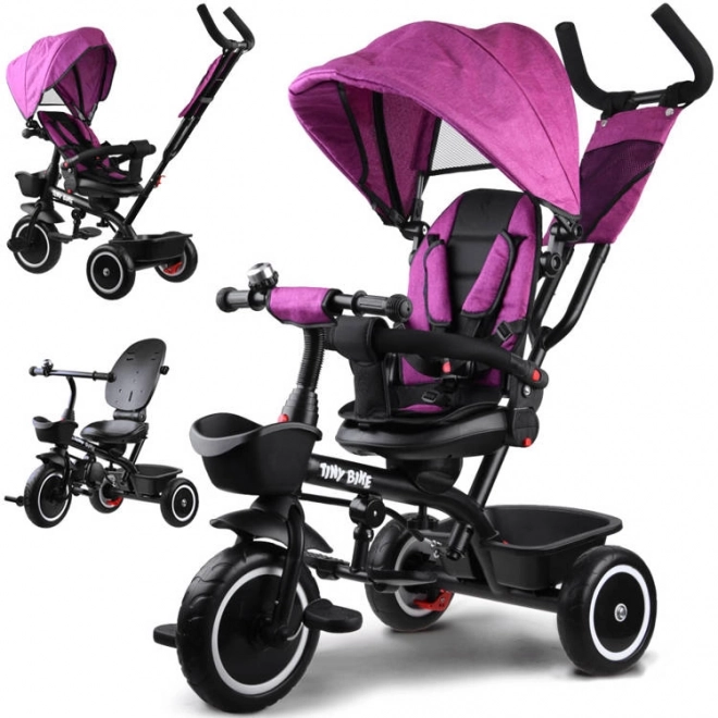 Tiny Bike 3-in-1 Kids Tricycle with Canopy – pink