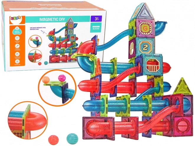 Blocchi da costruzione magnetici per bambini LEAW Toys 145 pezzi