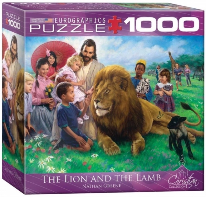 Lion and Lamb 1000 Piece Puzzle