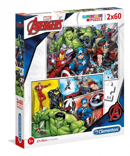 Puzzle 2x60 Pieces The Avengers
