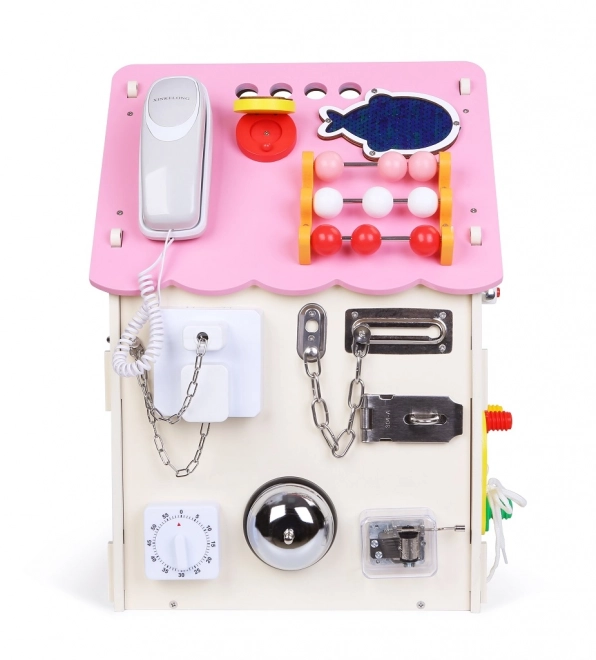 Kids Activity Board House - Pink