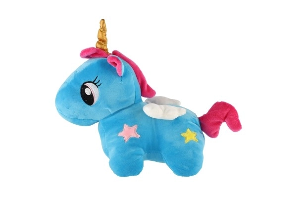 Blue Plush Unicorn 24cm