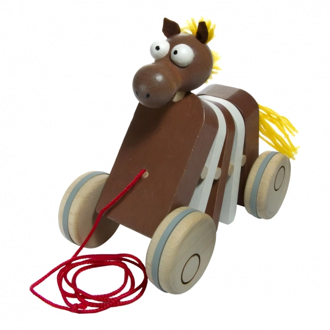 Wooden Pull-Along Clapping Horse