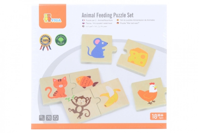 Wooden Animal Feeding Puzzle