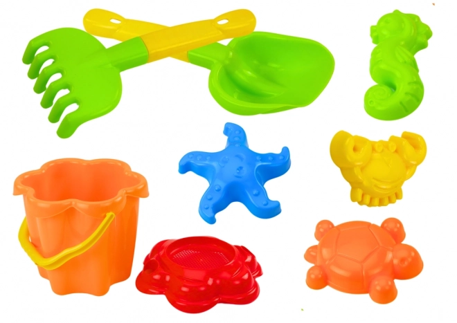 Colorful Sand Play Set with Bucket and Molds