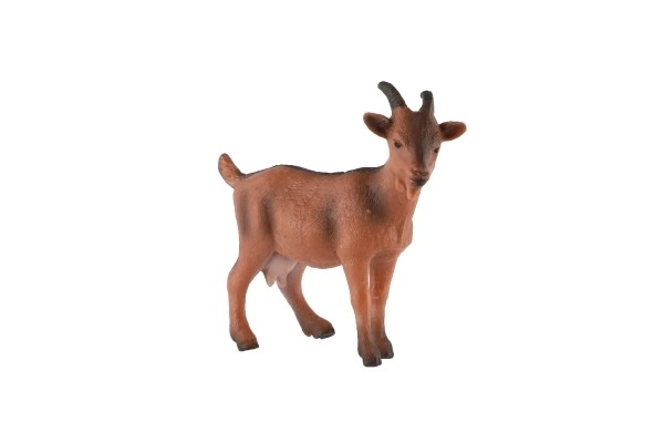 Short-haired Brown Domestic Goat Figurine 8cm