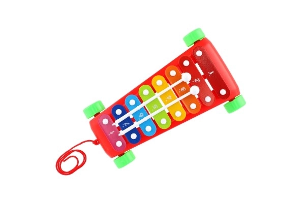 Colorful Children's Xylophone on Wheels