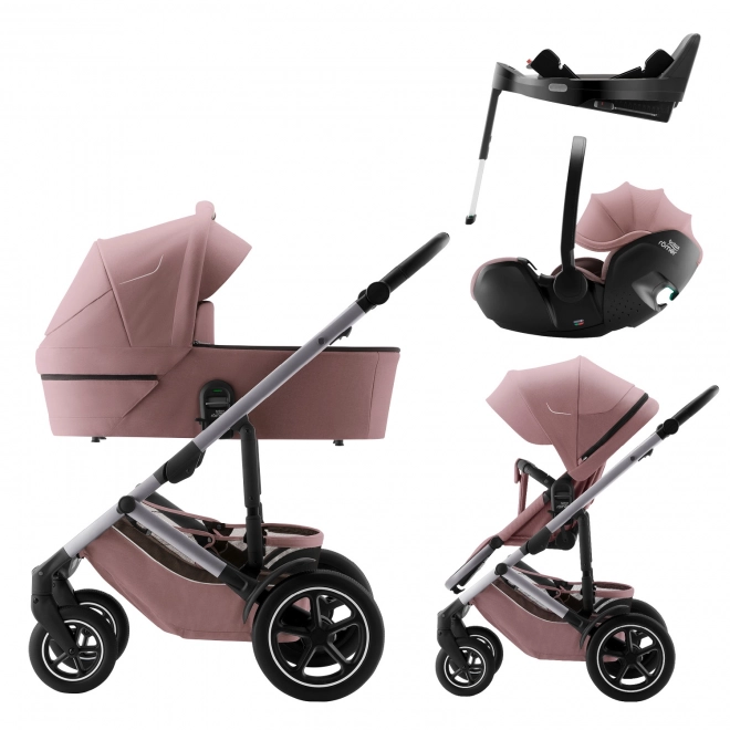 Stroller Set Smile 5Z with Baby-Safe Pro Car Seat and Vario Base in Dusty Rose