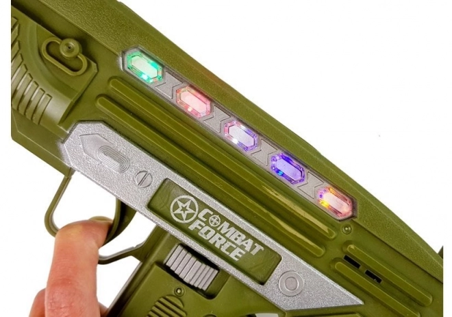 Military Toy Set Gun Sound Light Badge