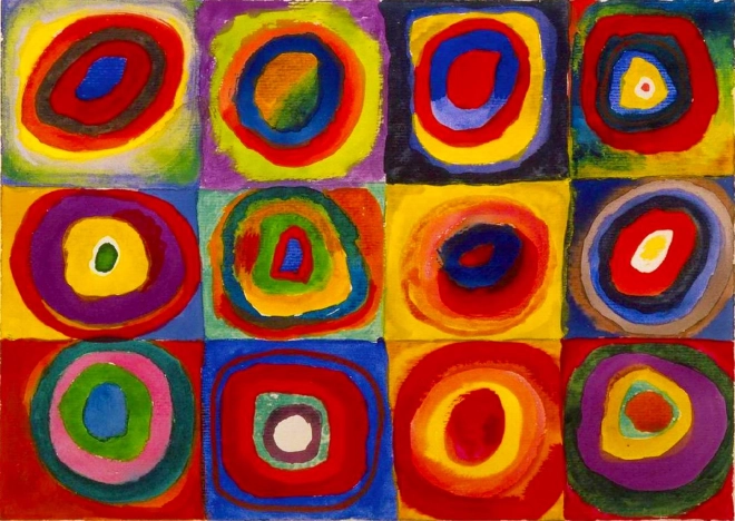 Enjoy Puzzle Kandinsky Squares with Concentric Circles 1000 Pieces