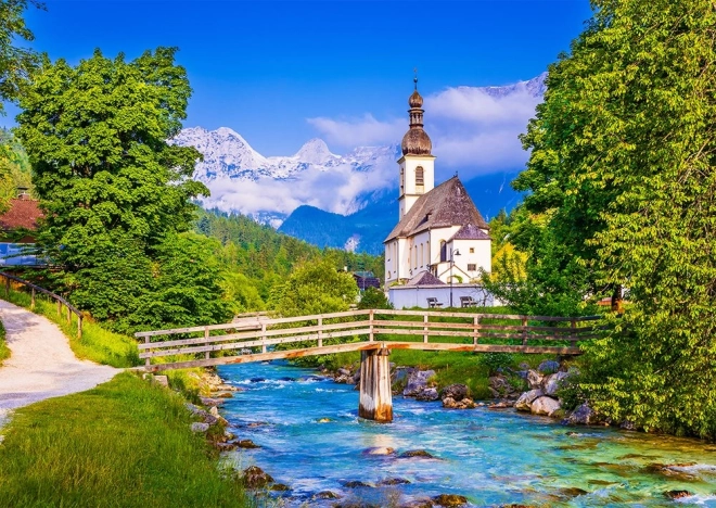 Enjoy Puzzle Church in Ramsau, Germany 1000 Pieces