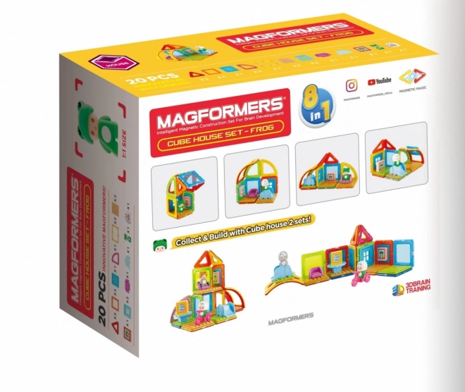 Magnetic Building Blocks Cube House - Frog