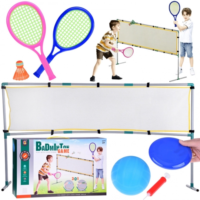 3-in-1 Sports Set Volleyball, Badminton, Disc