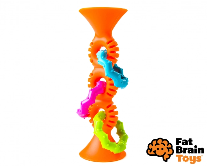 Fat Brain pipSquiz Loops Orange Teether Rattle 15cm