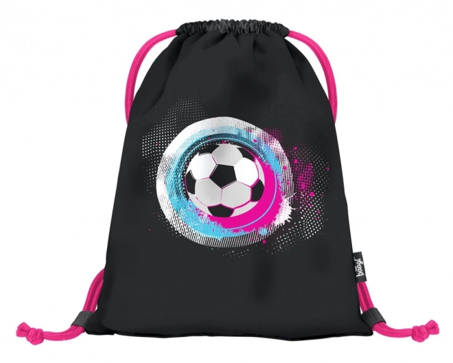 Baagl Pink Soccer Drawstring Bag