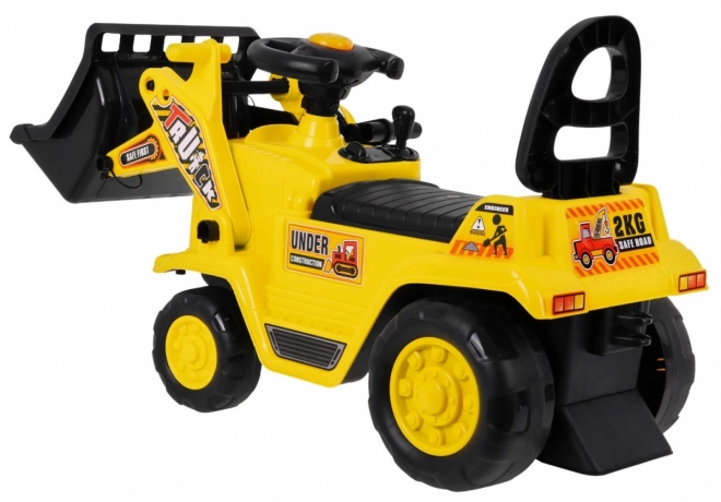 Ride-On Bulldozer with Movable Shovel and Horn for Kids