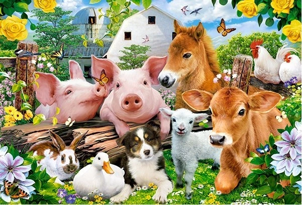 Colorful Farm Friends Maxi Puzzle