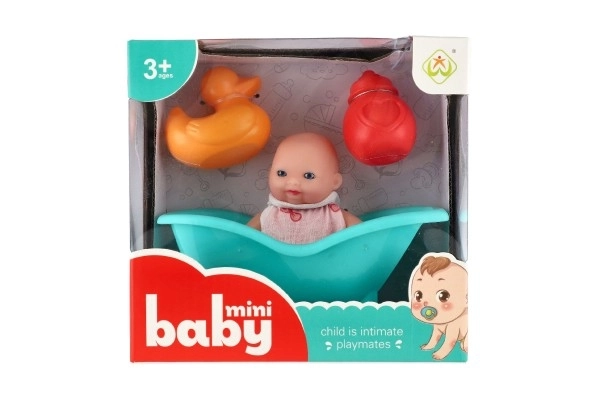 Baby Doll with Accessories and Bathtub