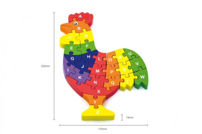 3D Puzzle Alphabet Rooster