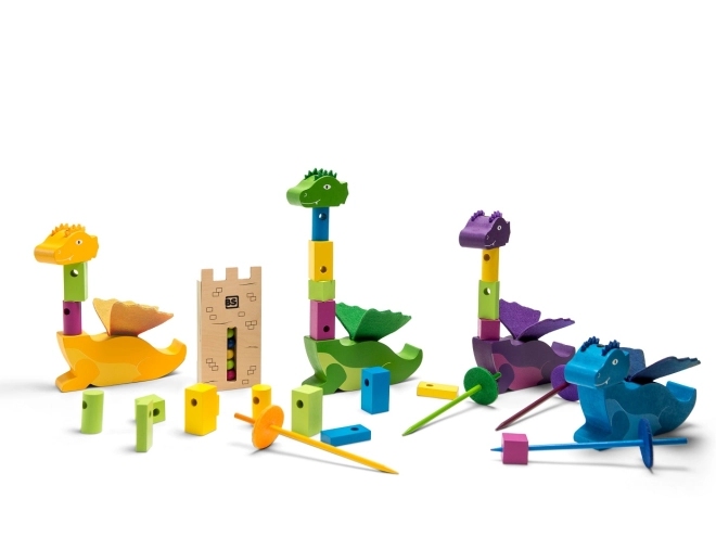 Colorful wooden pieces
