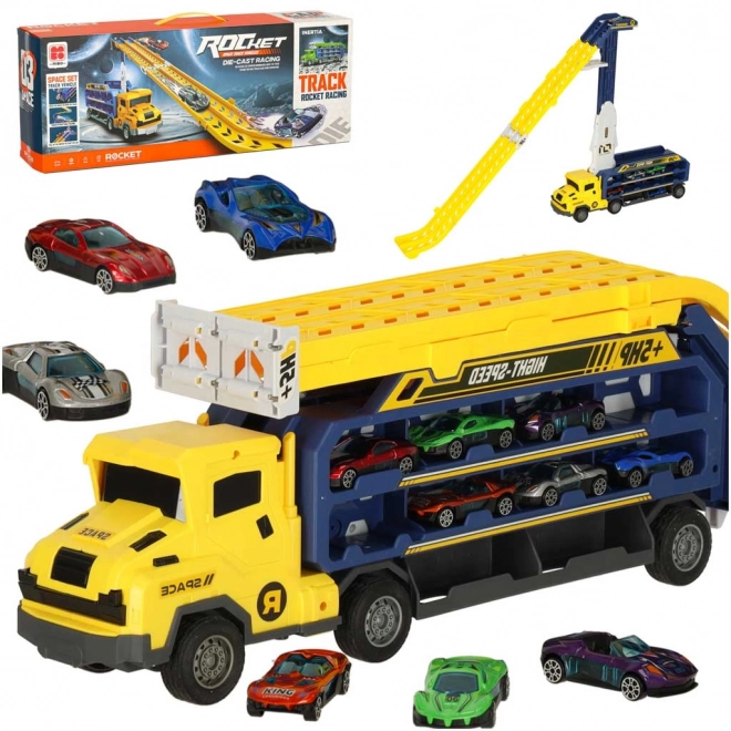 Race Track Set with Car Transporter