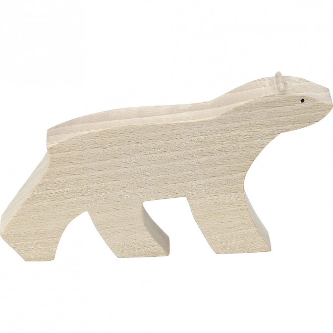 Polar Bear Wooden Figurine