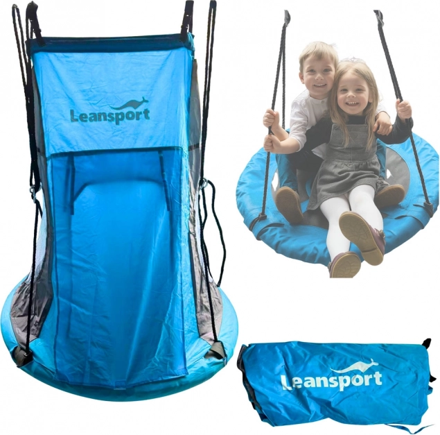 Kinder hangmat tent Nest blauw 90-100cm