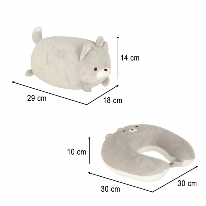 Cuscino da viaggio 2 in 1 gattino