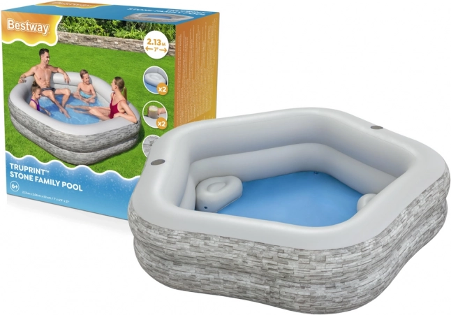 Kinder opblaasbaar zwembad voor in de tuin 213x206x53 cm Bestway