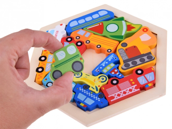 Wooden Puzzle Vehicles Set