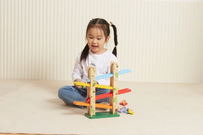 Colorful Jungle Wooden Slide Toy