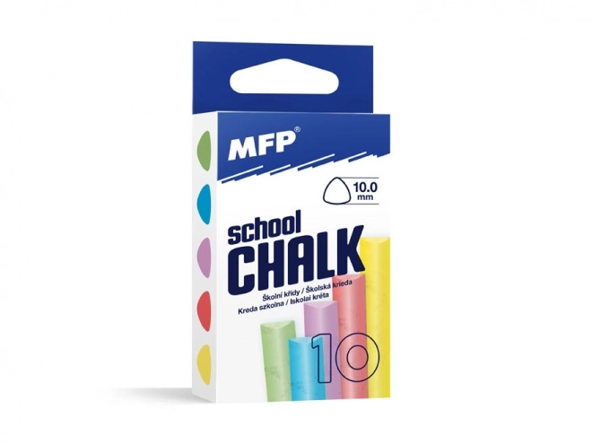 Colored Triangular Chalk Set 10 pcs in Box