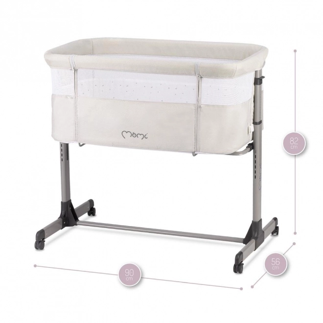 Baby Crib MoMi Revo Light Grey