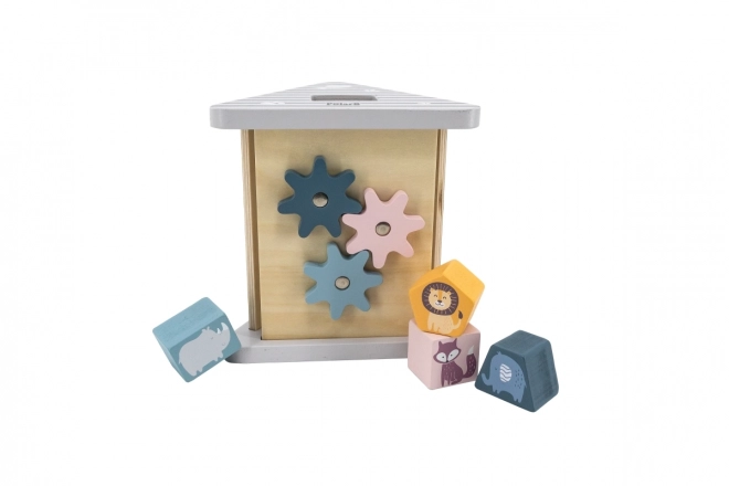 Wooden Puzzle with Gears