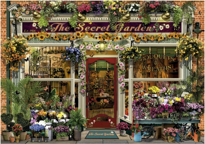 Educa Puzzle Mysterious Garden Flower Shop 1500 Pieces