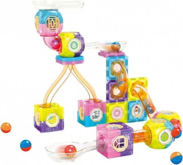 Woopie Magnetické Stavebnice Kuličková Dráha 89 ks